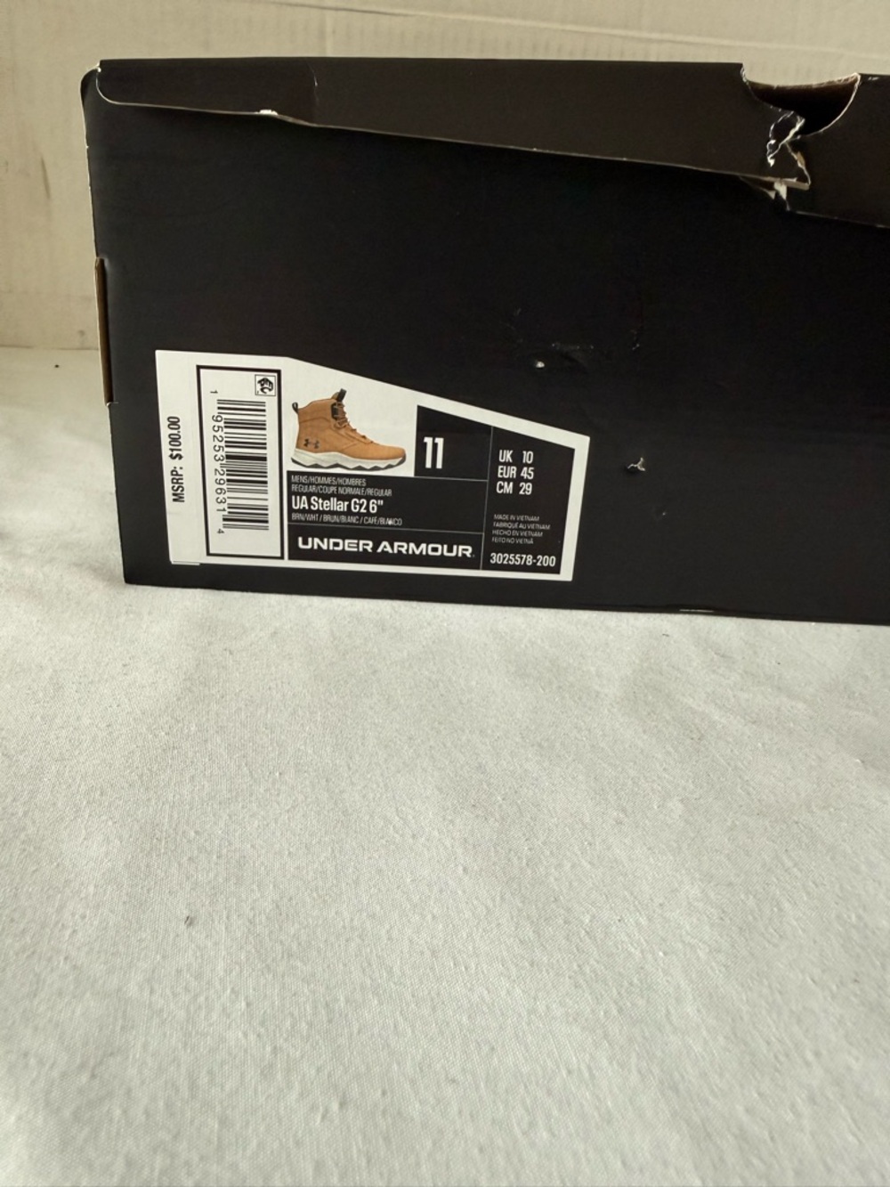Under Armour   UA Stellar G2 Tactical Boots Mens Size 11 3025578-200 Brown New - Picture 2 of 10